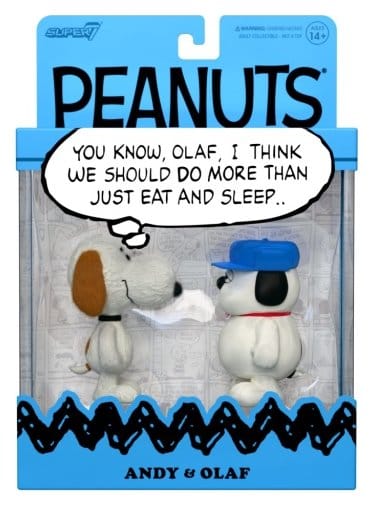 Peanuts ReAction actionfigurer 2-pack Olaf & Andy 10 cm