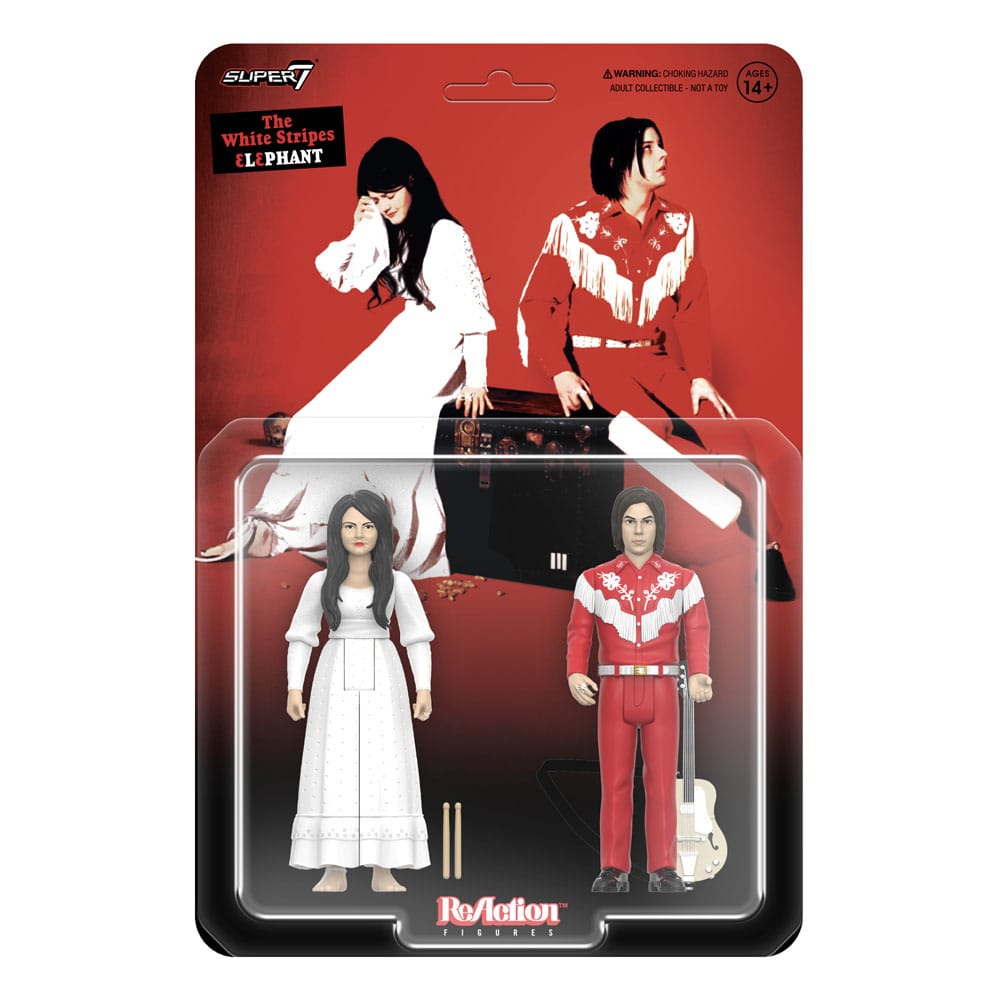 The White Stripes ReAction Figurr 2-Pack Wave 02 The White Stripes (Elephant) 10 cm Super7