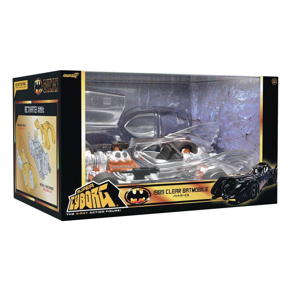 Batman 1989 Super Cyborg Kjøretøy Batmobile 1989 (Clear) 35 cm Super7