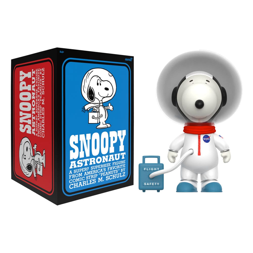 Peanuts Supersize Vinyl Actionfigur Snoopy Vit Rymddräkt 30 cm Super7