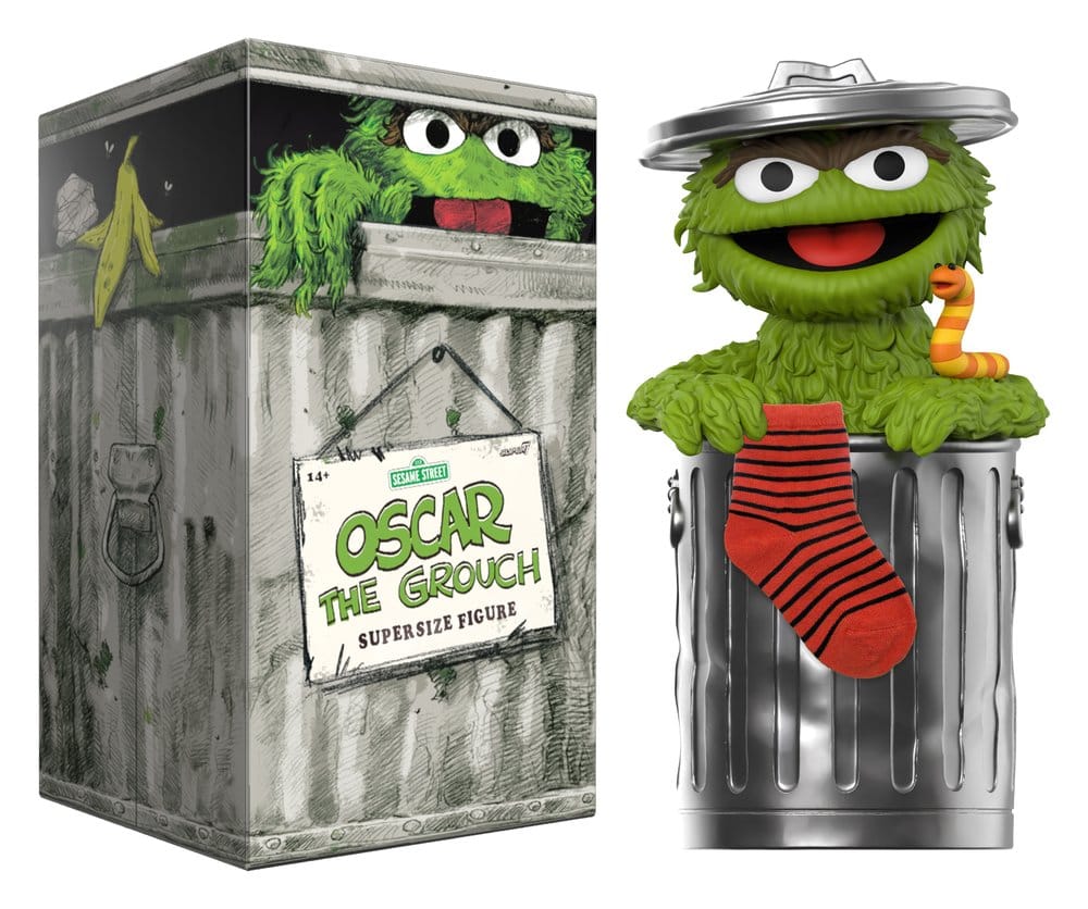 Sesame Street Extra Stor Figur Oscar The Grouch