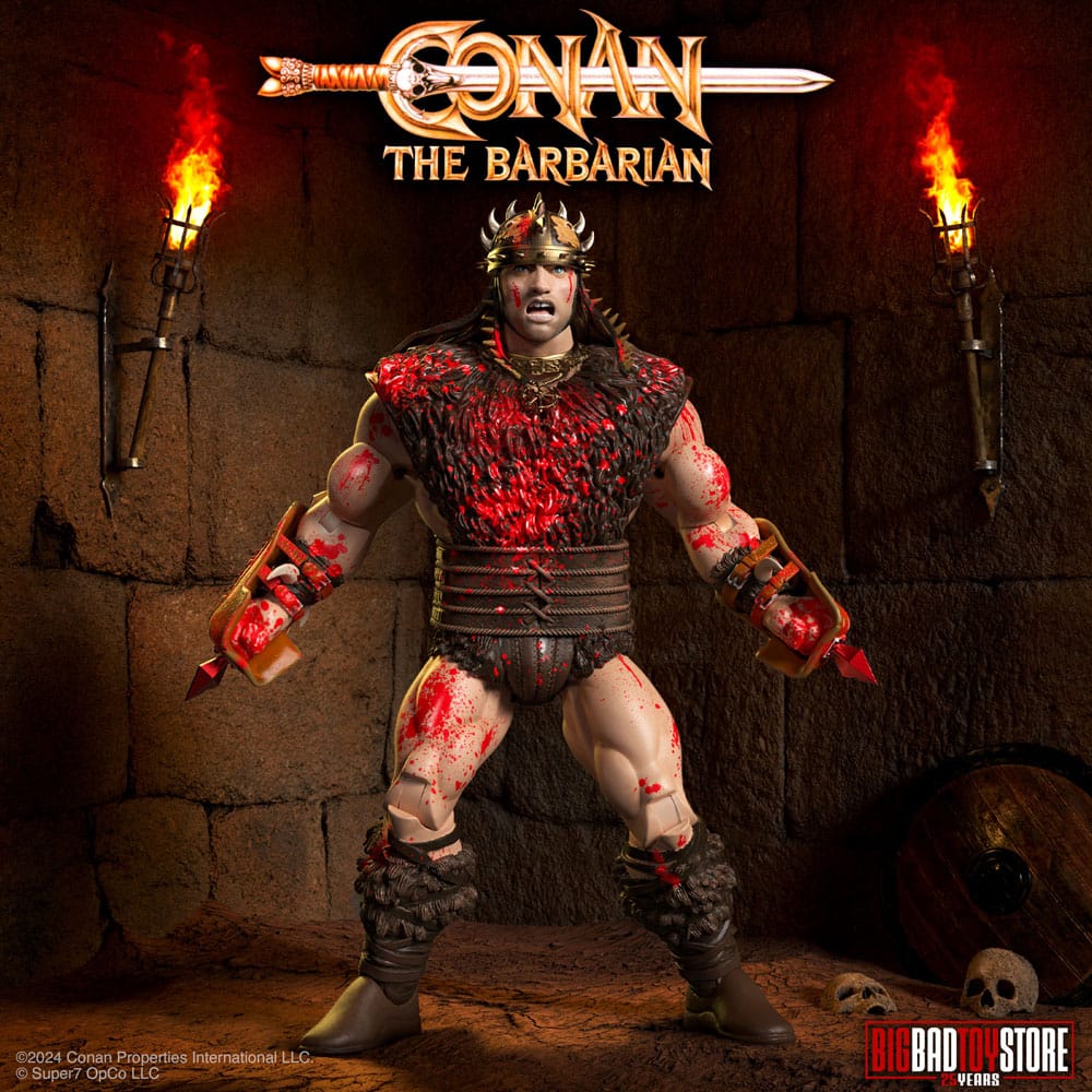Conan the Barbarian Ultimates Action Figur Conan Blood Soaked Pit Fighter 18 cm Super7