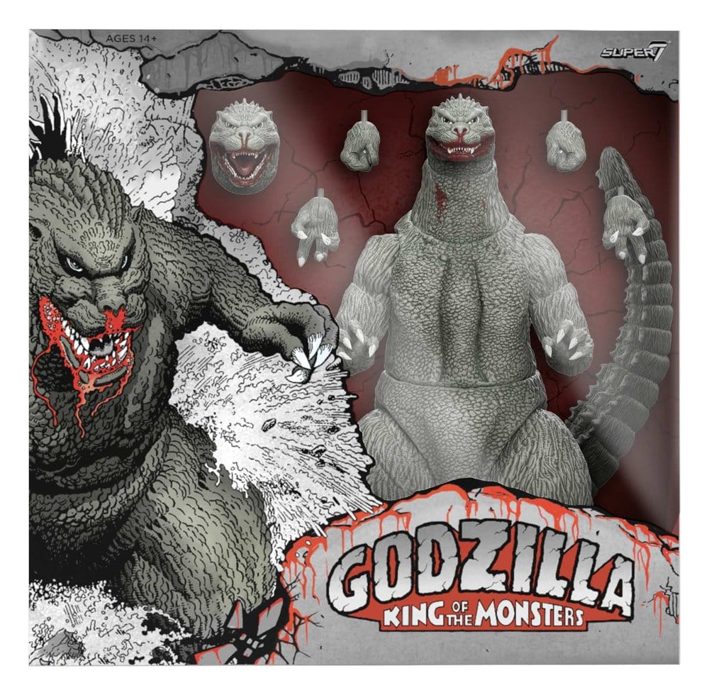 Godzilla (1989) Toho Ultimates Action Figure - Godzilla (Gray-Scaled Comic Book - Thirsty for Blood) 24 cm
