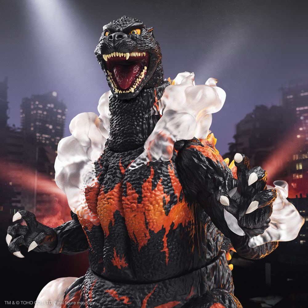 Toho Ultimates Action Figur Burning Godzilla 1995 20 cm Super7