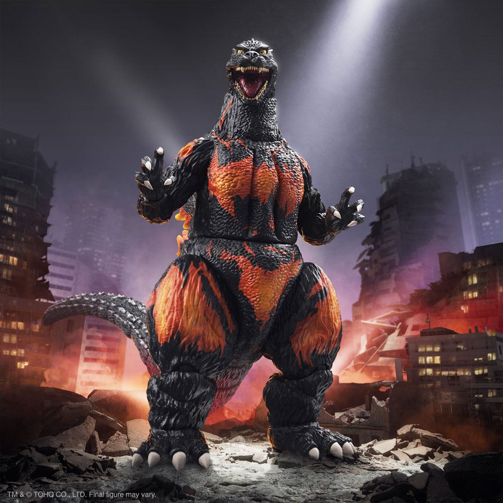 Toho Ultimates Action Figur Burning Godzilla 1995 20 cm Super7