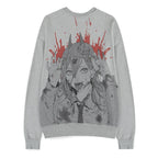 Chainsaw Man Sweater Power Grey Melange Storlek M Difuzed