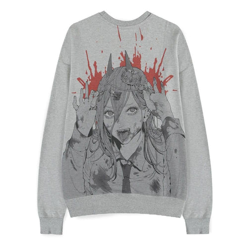 Chainsaw Man Sweater Power Grey Melange Storlek L Difuzed