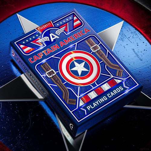 Captain America Spelkort med Patriotisk Design Theory11