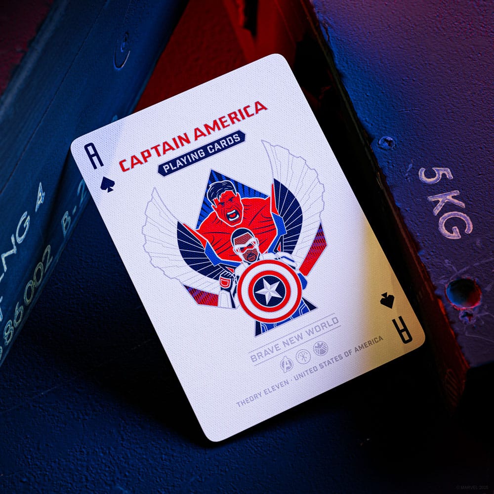 Captain America Spelkort med Patriotisk Design Theory11