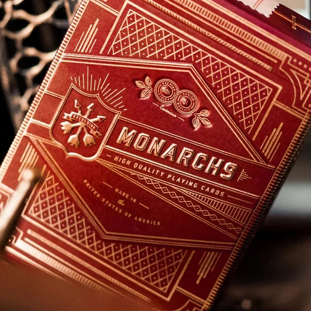 Monarchs Playing Cards Red - Premium Spelkort i Röd Theory11
