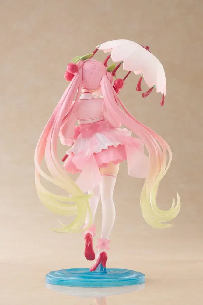Hatsune Miku AMP PVC Figur Nytt Skriven Sakura Miku Sakura Klänning Ver. 21 cm Taito Prize