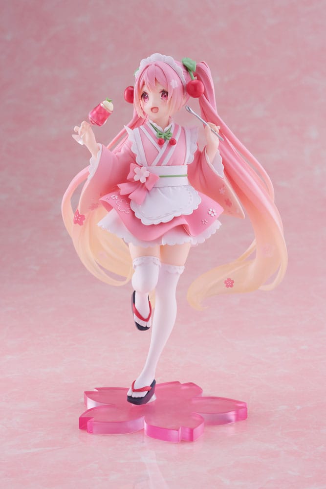 Hatsune Miku PVC Figur - Newly Written Sakura Miku Japanese Cafe Ver. Reissue 18 cm Taito Prize
