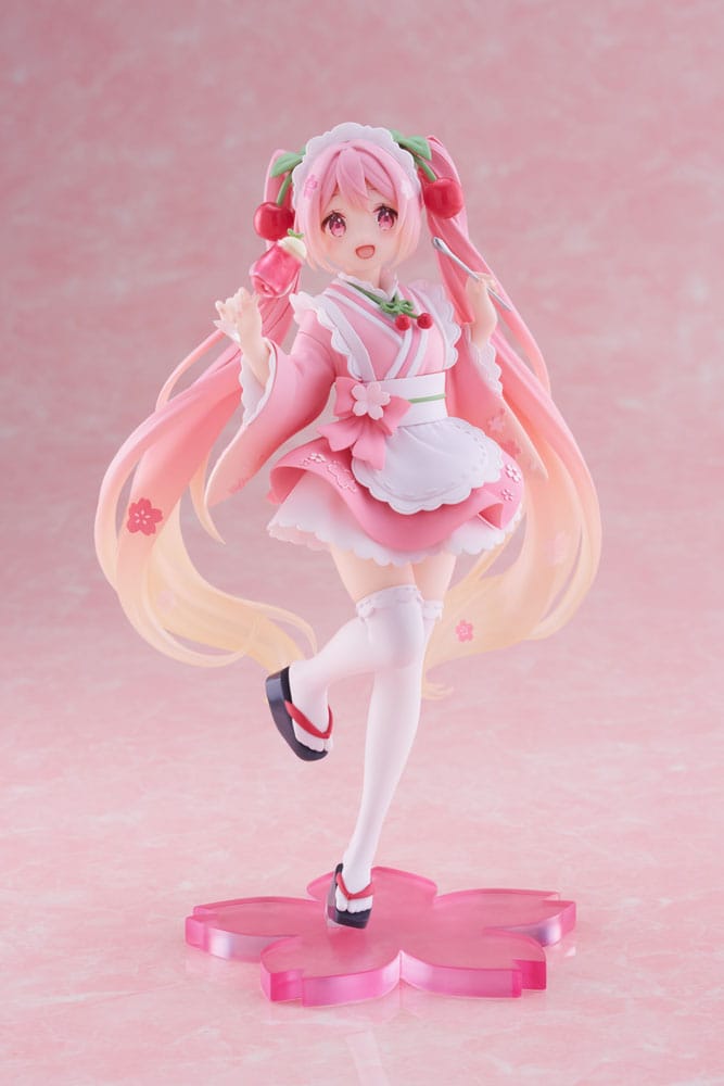 Hatsune Miku PVC Figur - Newly Written Sakura Miku Japanese Cafe Ver. Reissue 18 cm Taito Prize