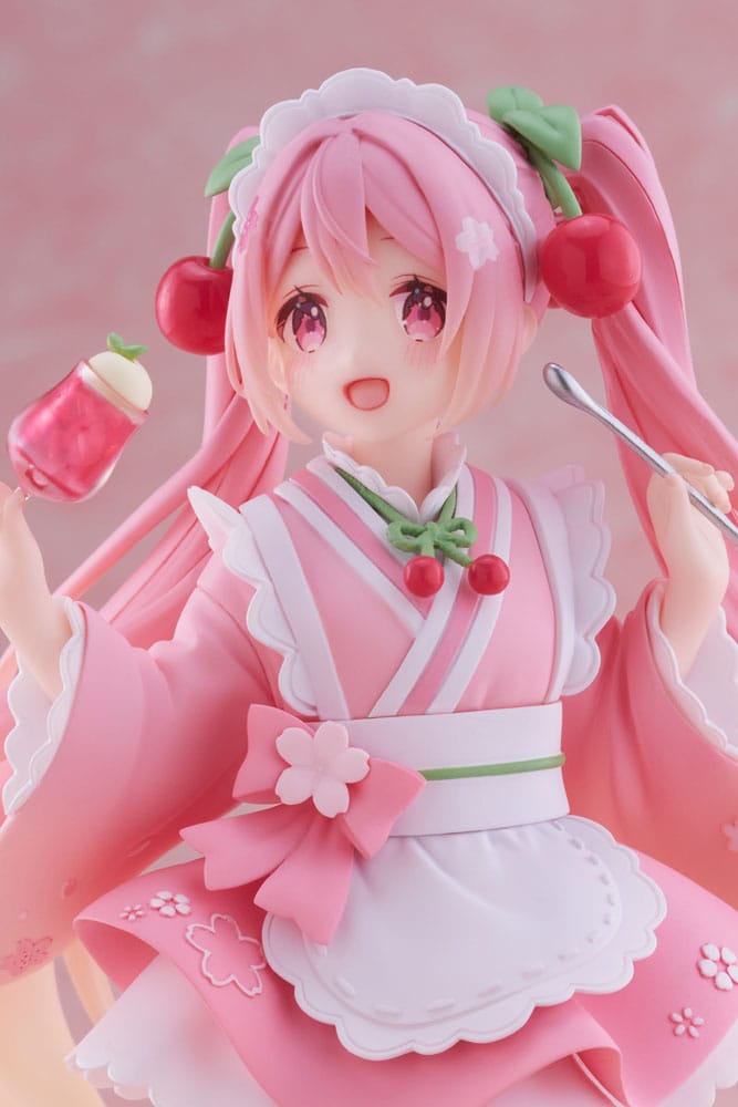 Hatsune Miku PVC Figur - Newly Written Sakura Miku Japanese Cafe Ver. Reissue 18 cm Taito Prize