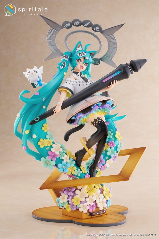 Hatsune Miku x Naoki Saito PVC-Figur 1/7 My Figure Making! The Painter Ver. 34 cm
