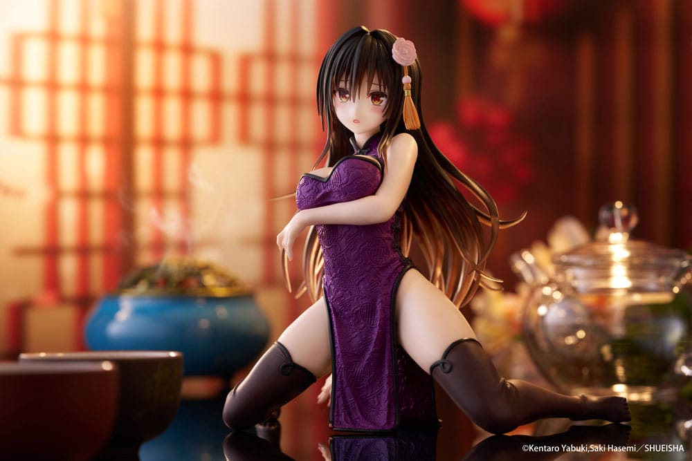 To Love Ru Darkness Desktop Cute PVC Figur Yui Kotegawa (Kinesisk Klänning Version) 13 cm Taito Prize