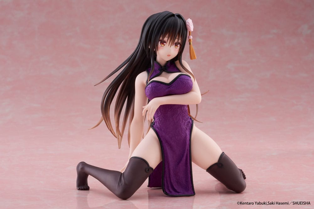 To Love Ru Darkness Desktop Cute PVC Figur Yui Kotegawa (Kinesisk Klänning Version) 13 cm Taito Prize