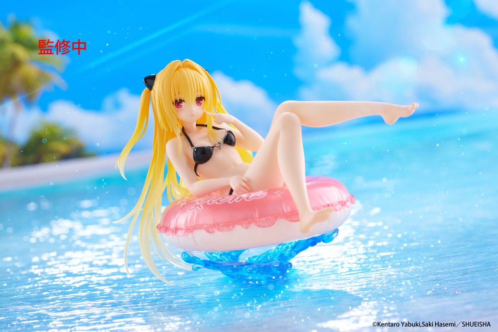 To Love-Ru Darkness Aqua Float Girls PVC Figur Golden Darkness 10 cm Taito Prize