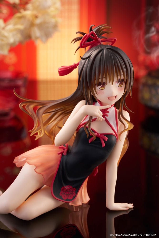 To Love-Ru Darkness PVC Figur Desktop Cute Figure Mikan Yuki Chinese Dress Ver. 13 cm Taito Prize