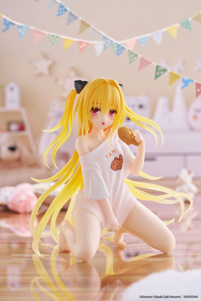 To Love-Ru Darkness PVC Figur Desktop Cute Figure Golden Darkness Roomwear Ver. 13 cm Taito Prize