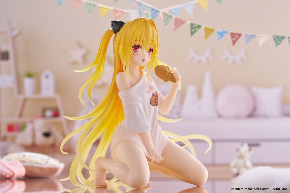 To Love-Ru Darkness PVC Figur Desktop Cute Figure Golden Darkness Roomwear Ver. 13 cm Taito Prize