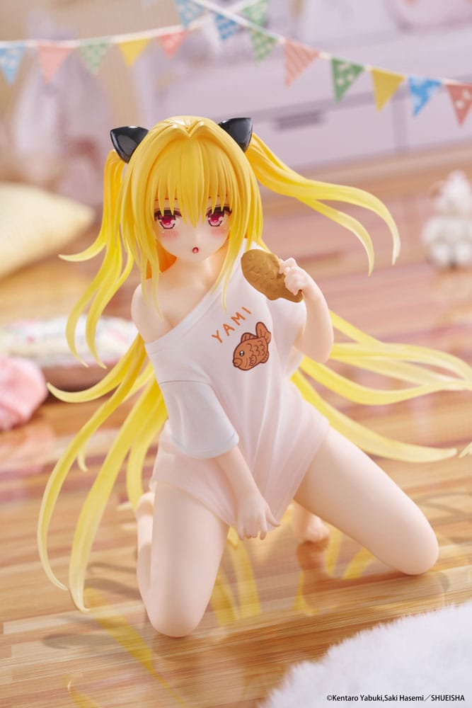 To Love-Ru Darkness PVC Figur Desktop Cute Figure Golden Darkness Roomwear Ver. 13 cm Taito Prize
