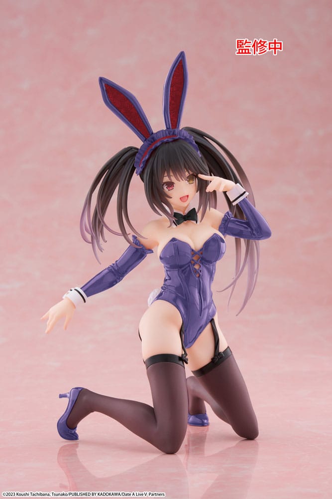 Date A Live V PVC Figur Desktop Cute Figure Kurumi Tokisaki Bunny Ver. Renewal 13 cm Taito Prize