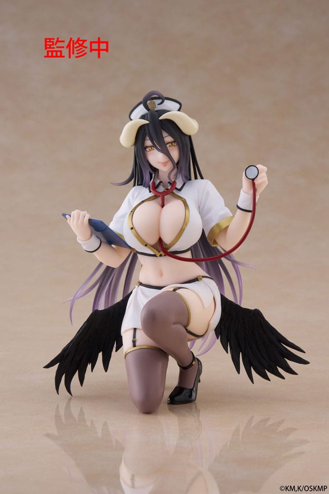 Overlord PVC Figur Desktop Cute Figure Albedo Nurse Ver. Renewal 13 cm Taito Prize