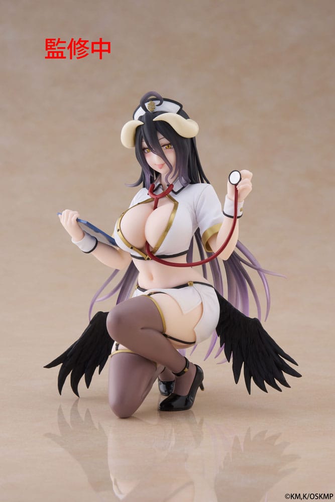 Overlord PVC Figur Desktop Cute Figure Albedo Nurse Ver. Renewal 13 cm Taito Prize