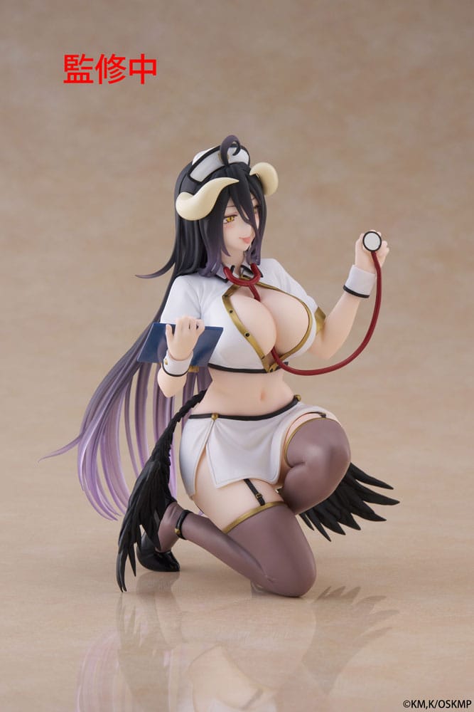 Overlord PVC Figur Desktop Cute Figure Albedo Nurse Ver. Renewal 13 cm Taito Prize