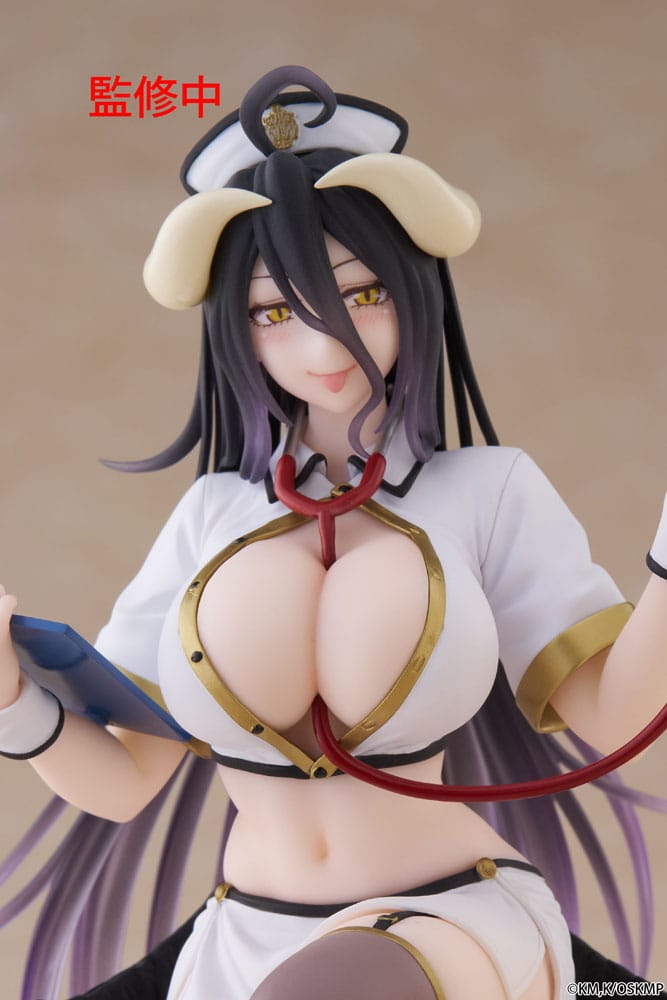 Overlord PVC Figur Desktop Cute Figure Albedo Nurse Ver. Renewal 13 cm Taito Prize
