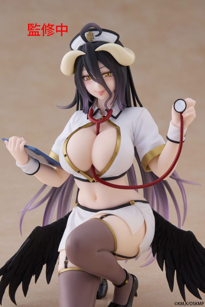 Overlord PVC Figur Desktop Cute Figure Albedo Nurse Ver. Renewal 13 cm Taito Prize
