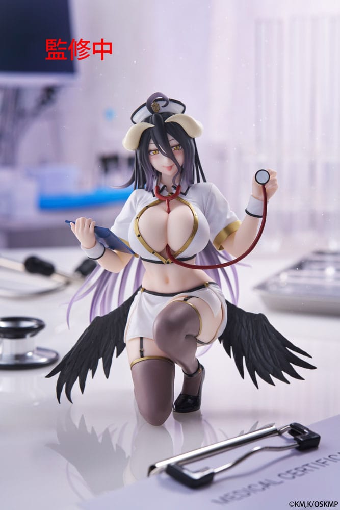 Overlord PVC Figur Desktop Cute Figure Albedo Nurse Ver. Renewal 13 cm Taito Prize