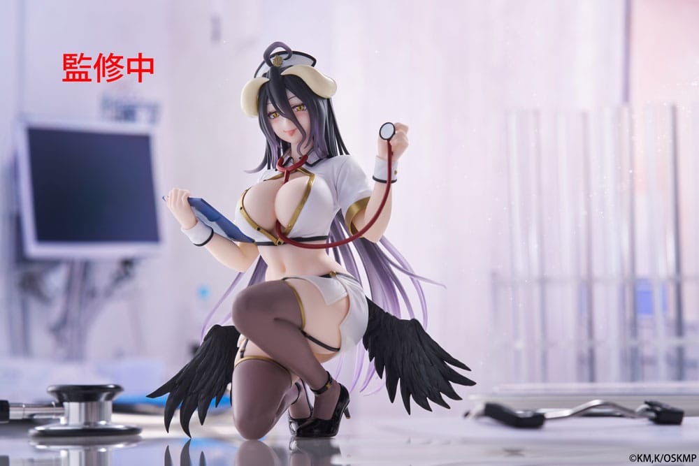 Overlord PVC Figur Desktop Cute Figure Albedo Nurse Ver. Renewal 13 cm Taito Prize