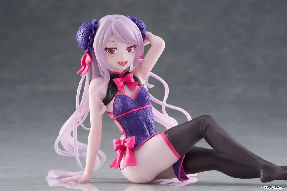 Overlord Desktop Söt PVC Figur Shalltear Kinesisk Klänning Ver. 13 cm Taito Prize