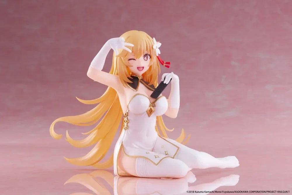 En viss vetenskaplig Railgun PVC Figur Skrivbords Söt Figur Misaki Shokuho Kinesisk Klänning Ver. 13 cm Taito Prize