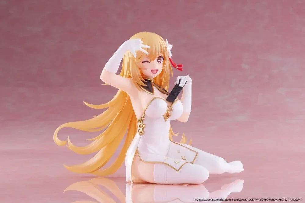 En viss vetenskaplig Railgun PVC Figur Skrivbords Söt Figur Misaki Shokuho Kinesisk Klänning Ver. 13 cm Taito Prize
