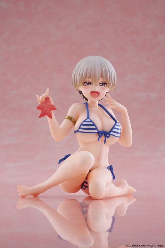 Uzaki-chan vill hänga! Skrivbordsfigur söt PVC Hana Uzaki (badkläder version) 13 cm