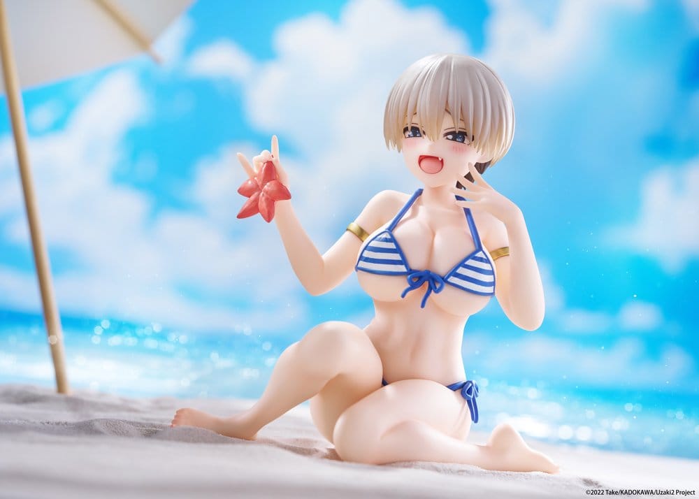 Uzaki-chan vill hänga! Skrivbordsfigur söt PVC Hana Uzaki (badkläder version) 13 cm