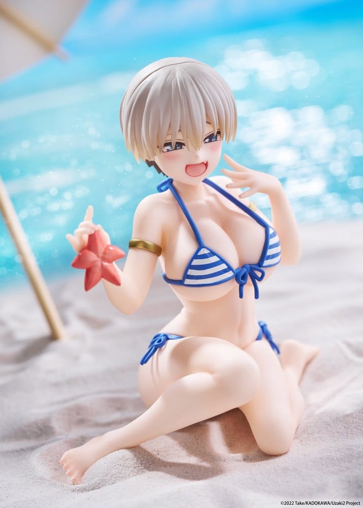 Uzaki-chan vill hänga! Skrivbordsfigur söt PVC Hana Uzaki (badkläder version) 13 cm