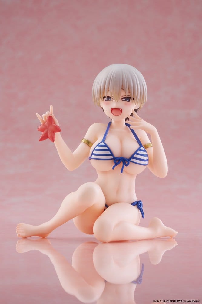 Uzaki-chan vill hänga! Skrivbordsfigur söt PVC Hana Uzaki (badkläder version) 13 cm