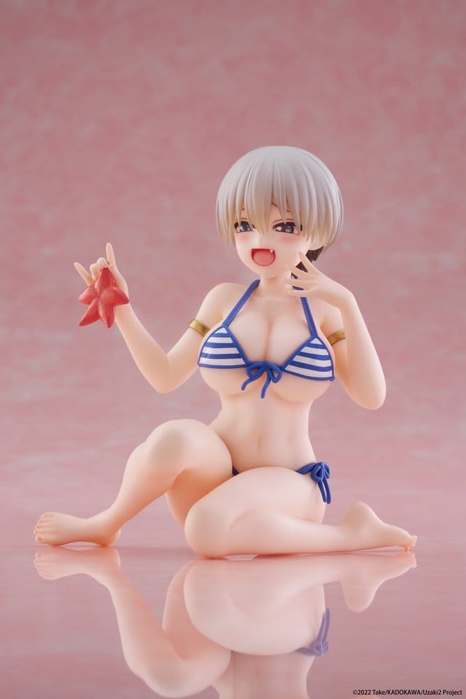 Uzaki-chan vill hänga! Skrivbordsfigur söt PVC Hana Uzaki (badkläder version) 13 cm