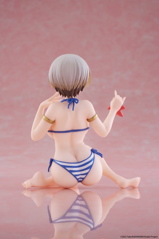 Uzaki-chan vill hänga! Skrivbordsfigur söt PVC Hana Uzaki (badkläder version) 13 cm