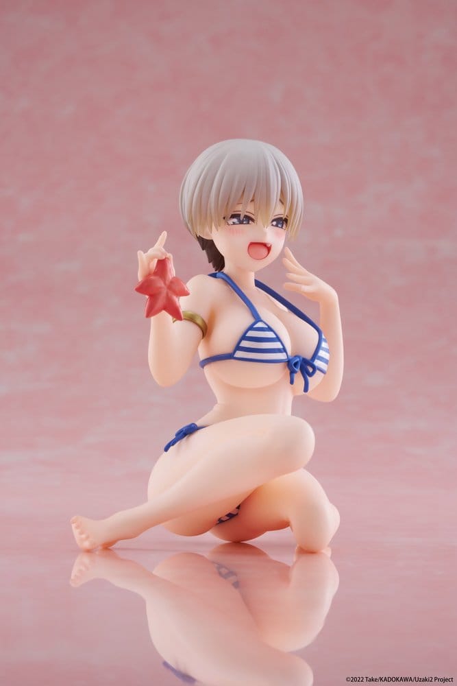 Uzaki-chan vill hänga! Skrivbordsfigur söt PVC Hana Uzaki (badkläder version) 13 cm
