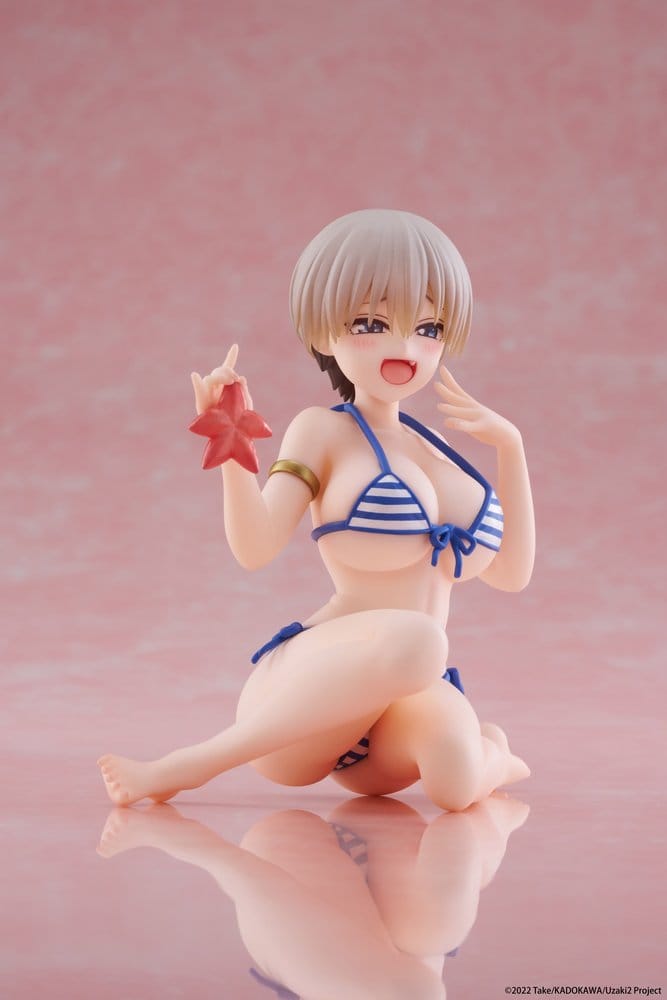 Uzaki-chan vill hänga! Skrivbordsfigur söt PVC Hana Uzaki (badkläder version) 13 cm