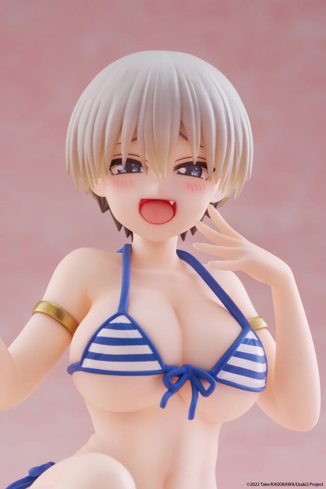 Uzaki-chan vill hänga! Skrivbordsfigur söt PVC Hana Uzaki (badkläder version) 13 cm