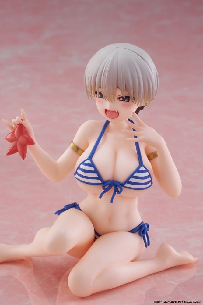 Uzaki-chan vill hänga! Skrivbordsfigur söt PVC Hana Uzaki (badkläder version) 13 cm