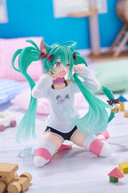 Hatsune Miku PVC Figur Desktop Söt Figur Hatsune Miku Katta Öron T-Shirt Ver. 13 cm