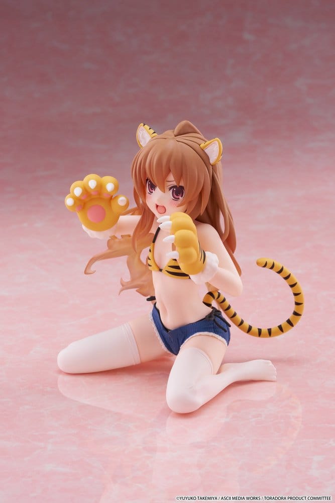 Toradora! Desktop Cute PVC-figur Taiga Aisaka (Tiger Costume Swimwear Ver.) 13 cm