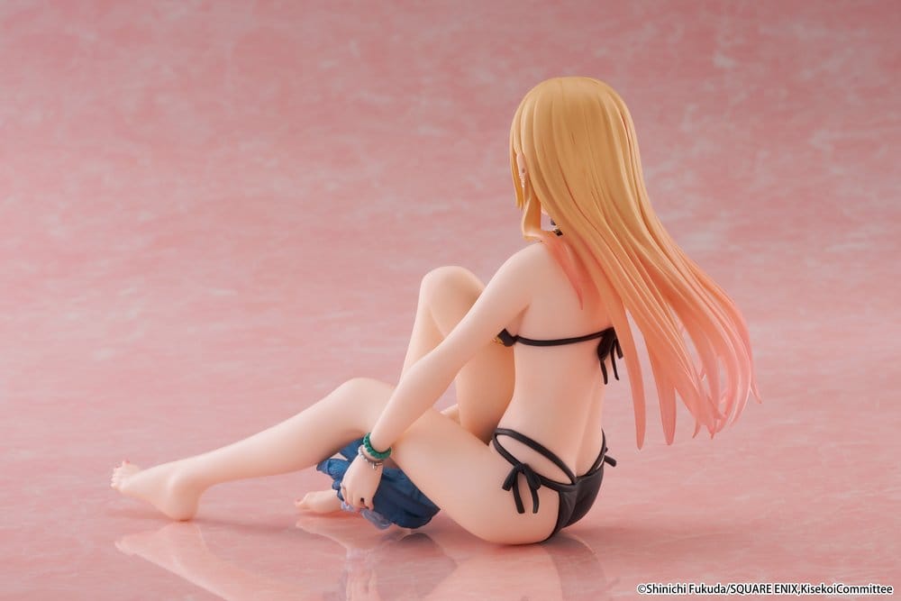 My Dress-Up Darling Desktop Cute PVC-figur Marin Kitagawa (Measured Swimsuit Ver.) Nyutgåva 13 cm